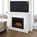 Real Flame Silverton 48” Electric Fireplace with Mantel for Living Room or Bedroom, Replaceable Fireplace Insert Heater, Realistic Log and Flame Effect, Remote Control, Timer, White