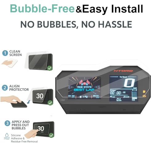 Image of Wisely Premium Screen Guard for TVS NTorq 125XT Scooter Instrument Display Cluster Digital Meter Protector Ntorq 125 XT BS6, Easy installation kit, HD Clear, Full Cover