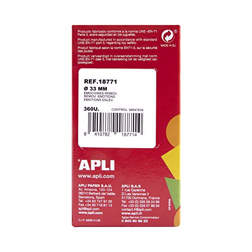 APLI Kids 18771 - Rotolo di 360 gommini rotondi