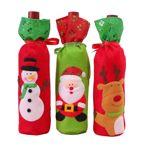 Fundas de botellas de vino de navidad para crear recuerdos entrañables