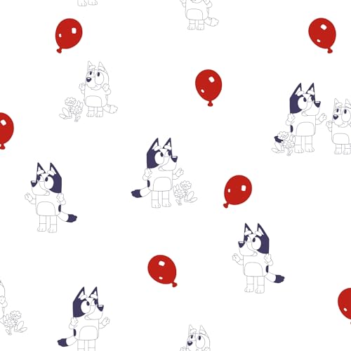 Bluey Keepy Uppy White Peel and Stick Wallpaper RMK12801PLW