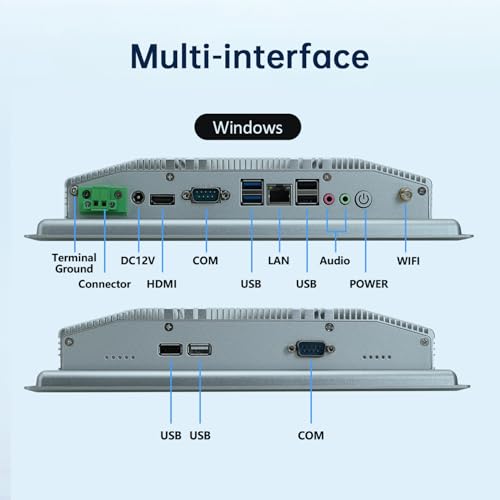 Image of 10.1-Inch Industrial Embedded Panel PC, Ratio 16:10 Multi-Touchscreen-Monitor,Industrial Touch Screen Panel Computer,WiFi & Built-in Speakers,IP65 Front,Win 10 I5 RAM 8G+256G SSD