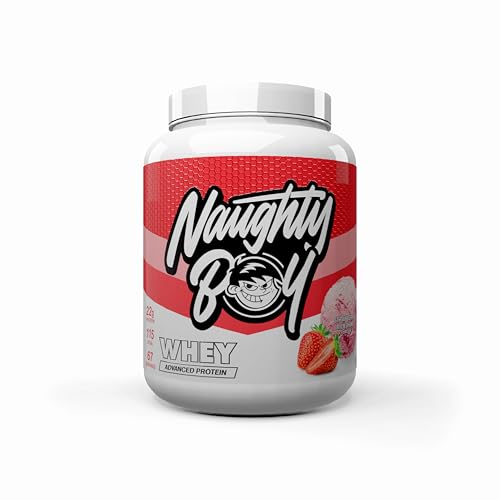 Protéines Naughty Boy Whey Advanced Protein milkshake aux fraises 2010g