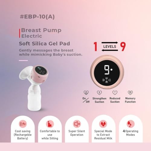 Image of CHRUTRA Modern Automatic Breast Pump Efficient Electric Milk Pump for Breastfeeding Mothers Comfortable, Portable, Quiet Suction Pump Ideal Postpartum Nursing Solution