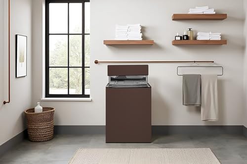 Image of Stylista Polyester Washing Machine Cover Compatible for Godrej 7.5 KG Fully-Automatic Top Loading WTEONALLUREEC7.5ROGRCAN, Coffee