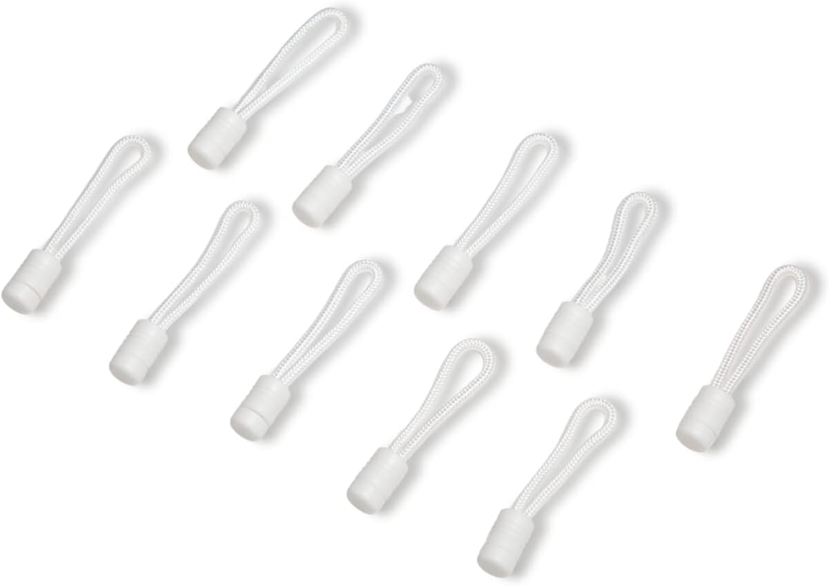 Stayput White Pull Cords - 10 Pack, Used with Shock Cords & Zippers for Canvas Sold Separately