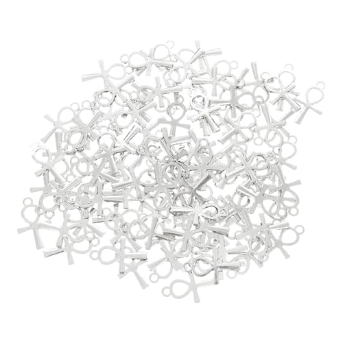pson 100Pcs 21x13mm Vintage Cross Charms Mini Crucifix Pendants Religious