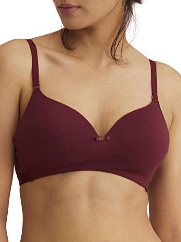 Image of NYKD Women's Cotton Lightly Padded Seamless Wire Free Everyday T-Shirt Bra for Women Daily Use Wireless, 3 /4th Coverage - NYB002