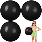 kymqlyw 4 Pcs 12 Inch Solid Black Beach Balls Inflatable Beach Balls Bulk Large Blow up Pool Game Toys for for Summer Beach, Pool and Summer Birthday Party Supplies (Black)