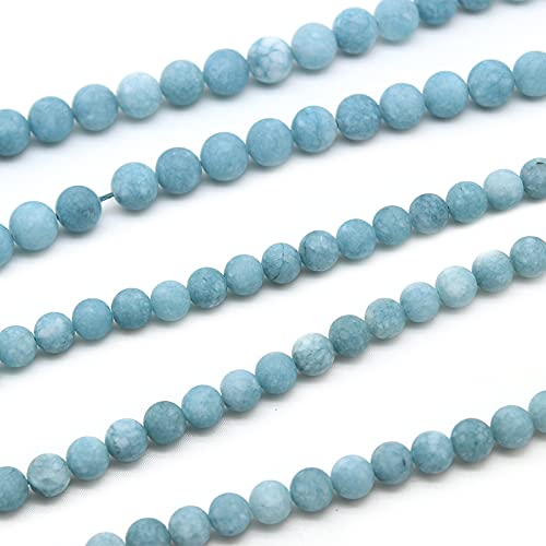 Perle rotonde lisce di calcedonio verde da 6 mm, 8 mm e 10