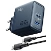 INIU 65W USB C Charger, PD QC 3.0 F...