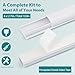 ZhiYo 102in Cord Covers for Wires on Wall, Cable Hider for 1-2 Cords, Self-Adhesive TV Cord Hider for Wall Mounted tv, Wire Cover Concealer, White Cable Management Raceway, 6X L17in W0.7in H0.4in