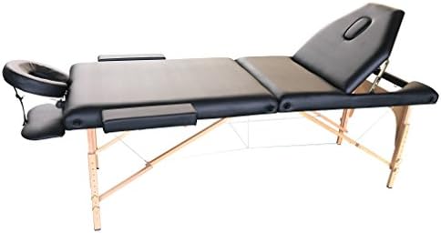 The Best Massage Table 3 Fold Black Reiki Portable Massage Table - PU Leather High Quality