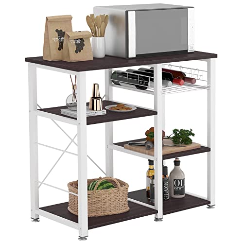SogesHome 4-Tier Microwave Stand Shelf, Kitchen Storage...