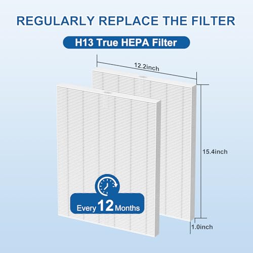 Image of D360 Replacement Filter Compatible with Winix D360 Air Puri-Fier, 2 H13 True HEPA Filters, Part Number 1712-0101-02