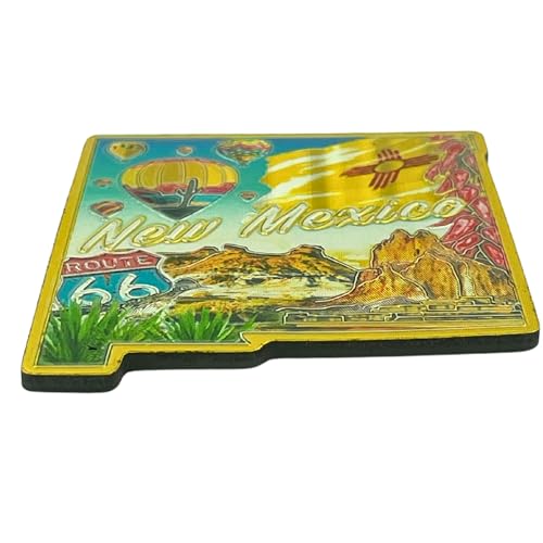 Imán decorativo metálico New Mexico ruta 66 2.5 pulg miniatura 2