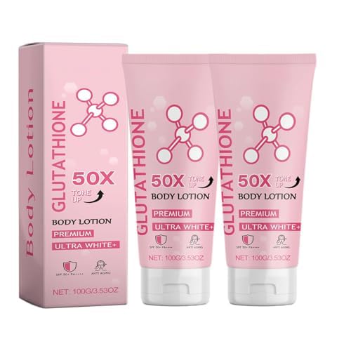 Glutathione 50x Tone Up Body Lotion 2PCS, Moisturizing and Soft Skin All Over Body Scented Body Lotion, Glutathione Cream for Women And Men