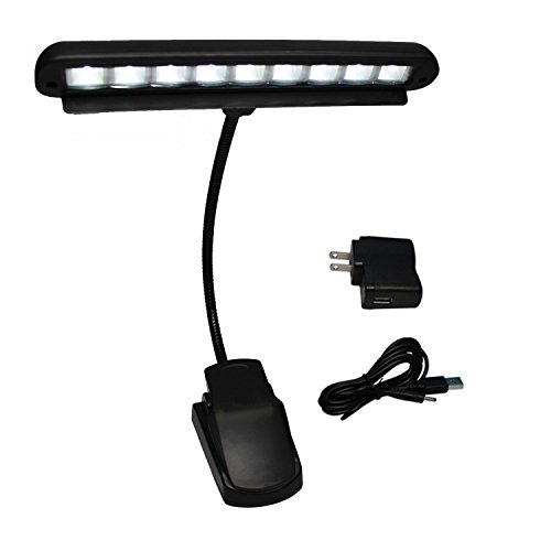 Vshinic Music Stand Light ,Music Stand led Light Clip on, Piano Light 9 LED Book Lights Adjustable Neck Reading Light Desk Lamp