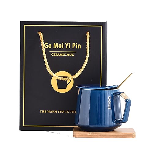 Tasse à café en céramique Intertest bleue de qualité supérieure isolée - 2