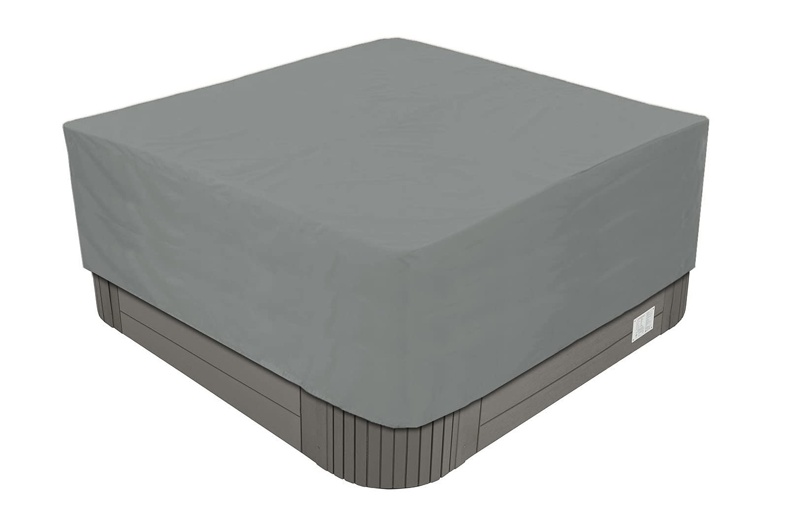 BaCover Outdoor Hot Tub Covers 210D, Square Thermal SPA Hot Tub Covers, Windproof Waterproof UV Resistant Pool Cover, for Outdoor Bathtub SPA Cover,Gray,200x200x85cm