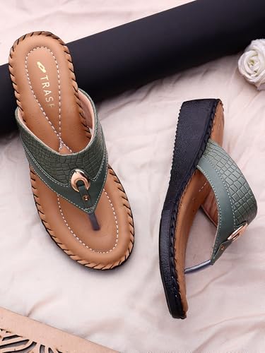 Image of TRASE Women's Flip-Flops & Slippers | Doctor Ortho Comfortable Chappal for Women & Girls | Light weight, Soft Footbed, Comfortable & Stylish | Diabetic & Orthopedic Footwear, Good for Knee & Foot Pain