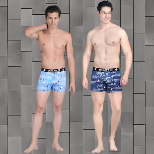 Image of Men's Nylon Stretch Printed Trunk | Ultra-Soft, Breathable Innerwear for Men | Stylish & Supportive Fit