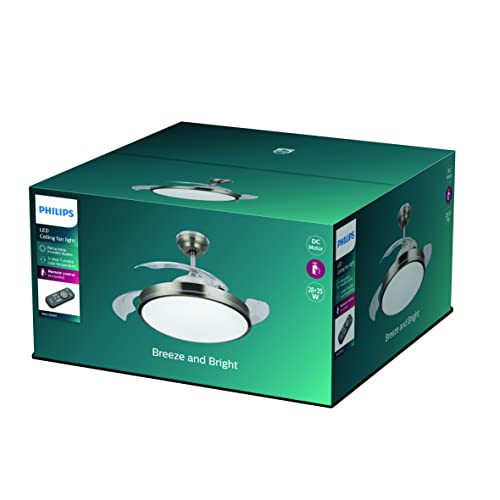 Ventilatore Da Soffitto Philips Atlas Con Luce LED - Telecomando, 2700-5500K, Design Moderno - Foto 9