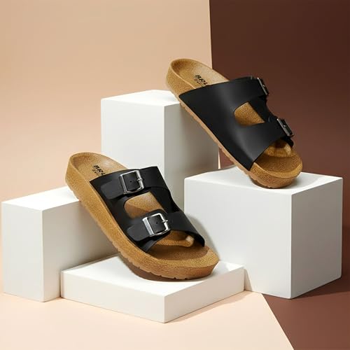 Image of BRUTON Stylish Women's Sandals | Comfortable, Lightweight & Anti-Skid | PU Material Casual Footwear for Office & Daily Use