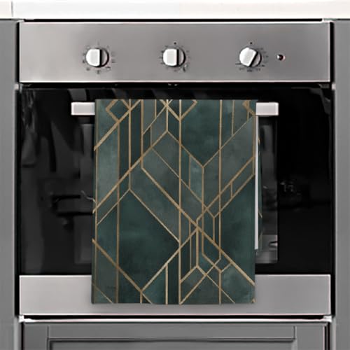 Torchons de cuisine microfibre absorbants séchage rapide lignes géométriques - 7