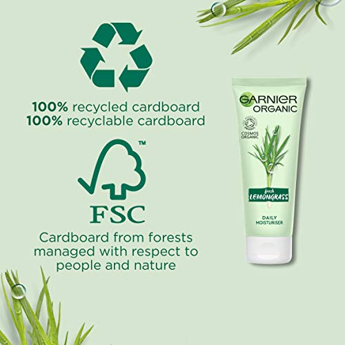 Garnier Organic Lemongrass Daily Face Moisturiser, Refreshing And Hydrating Day Cream Combination And Normal Skin 50 Ml - Image 7