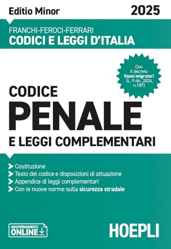  Codice penale e leggi complementari. Ediz. minor 2025