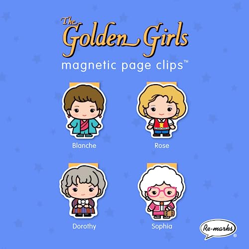 Re-Marks Golden Girls Planner Pack - Set Of 4 Magnetic Bookmarks And 4 Pads Of 25 Sticky Page Markers #TOP2