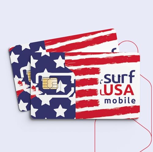$18/mo Unlimited 5G Plan, 10GB HighSpeed Data – Covers USA, Mexico & Canada, 10GB Hotspot, No Contract, Surf USA Mobile