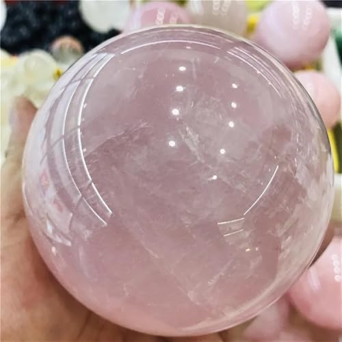 Cristal naturel de quartz rose sélectionné, sphère décorative de 600-700g - 7