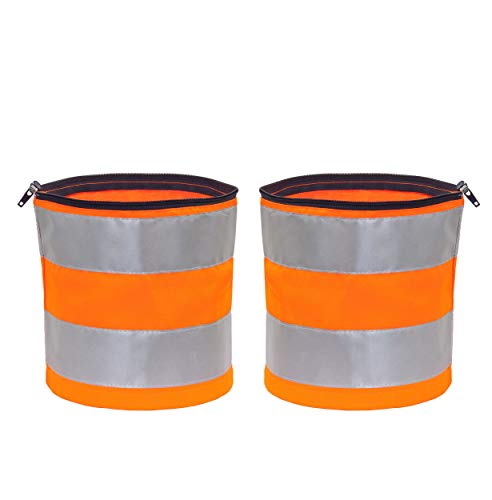 Grizzlyskin - Bandas Reflectantes para Pantalones Cortos de Trabajo Tallas Warnorange. 44-46