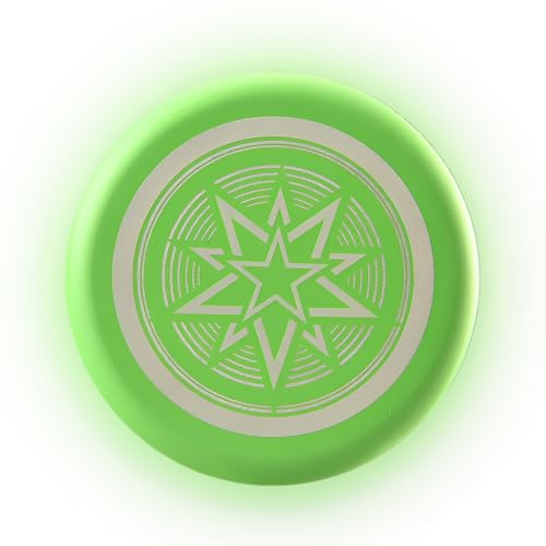 OHREN 1 pezzo Disco da Lancio, Prevenzione degli infortuni grazie alla plastica morbida, Per adulti e bambini, da Ultimate, Funsport (Luminoso)