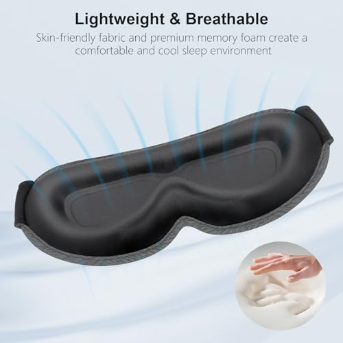 Miniatura 6 de Gritin Antifaz Para Dormir Para Mujer Y Hombre, 100 Anti-Luz Máscara De Dormir Sin Presión Ocular - Diseño Ergonomico 3d Para Las Pestañas Y Los Movimientos Oculares, Ultrasuave Cómodo Sleep Mask