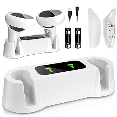 Charging Dock for Oculus Quest 2 Controllers,VR Charger Station for Oculus Quest 2 Controllers Fast Charging Station Set with Type-C Charging Cable