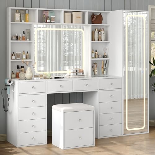 71'' Vanity Desk with Body Mirror