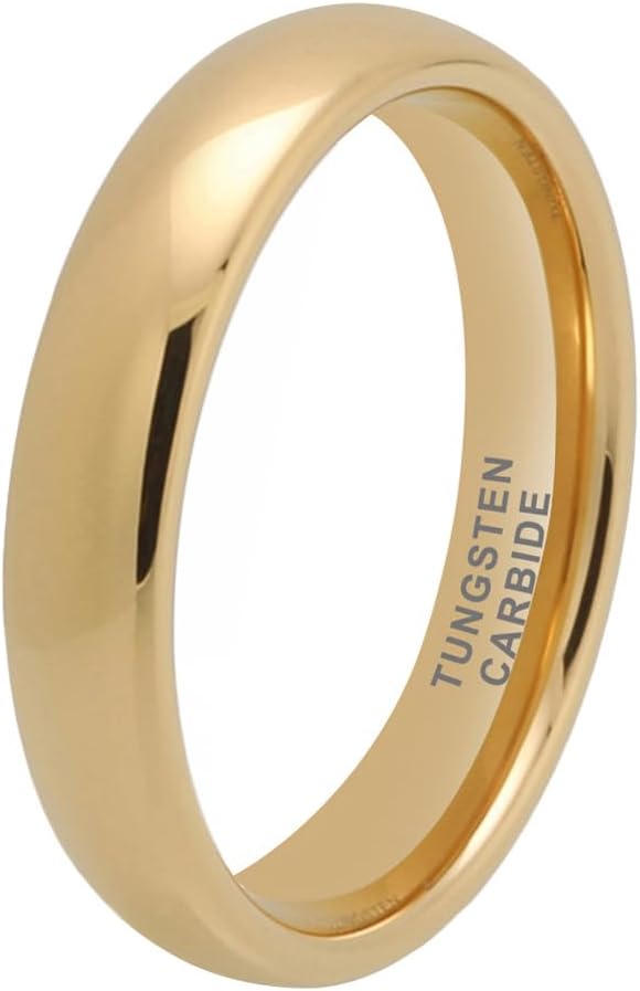 TUTISS 3mm 4mm 5mm 6mm 7mm 8mm 10mm Silver/Gold Tungsten Rings for Men Women Couple Fashion Jewelry Engagement Wedding Bands Domed Polished Comfort Fit