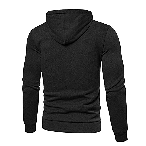 Polka Dot Sweatshirt Men,Fashion Athletic Loose Fit Long Sleeve Hoody Jackets,Casual Thin Hooded Crew Neck Sweatshirts With Pockets Black #TOP1