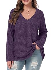 Dark Purple V Neck