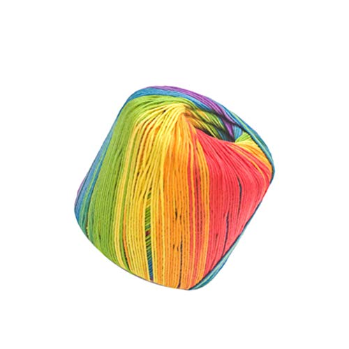 Regenbogen Baumwollgarn Exceart 1 Rolle zum Färben und Häkeln