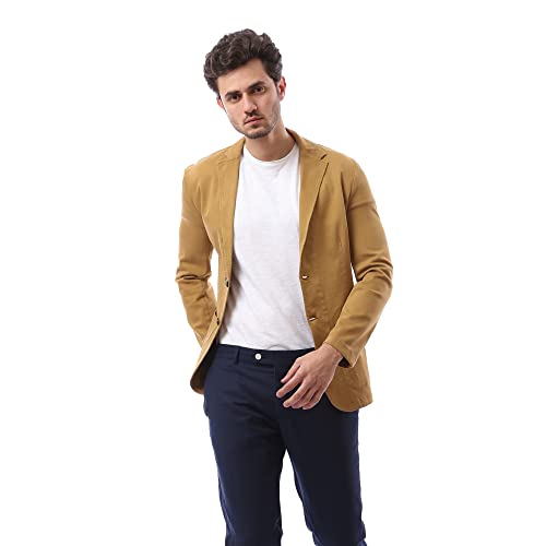 Andora-Basic Elegant All Seasons Blazer - Copper Yellowish -56, Mens
