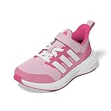 adidas Fortarun 2.0 Cloudfoam Elastic Lace Top Strap Shoes-Low (Non Football), Clear pink/FTWR White/Bliss pink, 33 EU