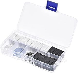 sourcing map 21mm x 15mm x 11mm TO-220 Aluminum Heatsink Kit for Cooling Transistor Diodes with a Support Pin and Plastic Box