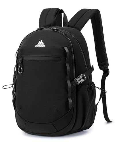 Nixjoro Bolsa pessoal de 40 x 30 x 15 cm, mochila de viagem de 40 x 12 x 15 cm, aprovada com bolso antifurto, mochila casual, Preto, 40x30x15 cm, Casual/uso diário