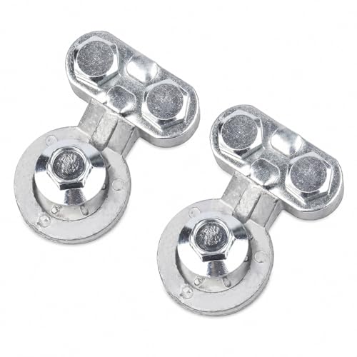 2 Pcs Side Post Battery Terminals 3/8-16 Silver-Plated for 6-1 Gauge Wire GM Auto Truck Battery Terminal Connectors