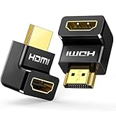 UGREEN Lot de 2 Adaptateur HDMI 2.0 4K Coudé 90 et 270 Degrés Prise Femelle HDMI et Prise Mâle HD...