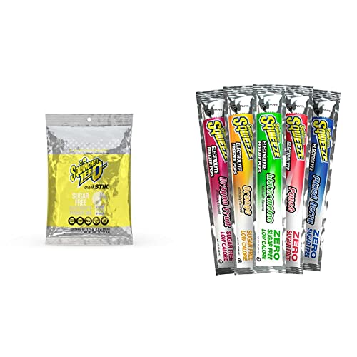 Image of Sqwincher Zero Sugar Hydration Bundle with Lemonade Drink Mix (50 Pack) and Assorted Flavor Freezer Pops (50 Count)